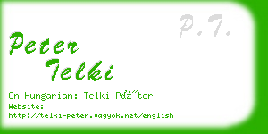 peter telki business card